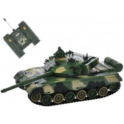 Mikro hračky RC tank 26cm 40MHz zeleno-hnědý na baterie 1:28