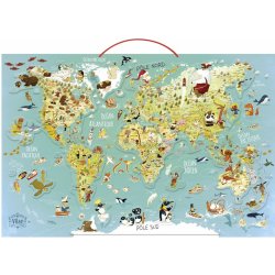 Vilac Nástěnná magnetická mapa světa 78 dílků