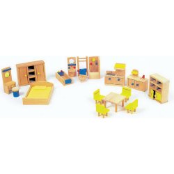 RaKonrad Dřevěný nábytek pro panenky s kuchyní set