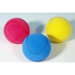 Soft míč na softtenis pěnový 7cm 3ks v sáčku