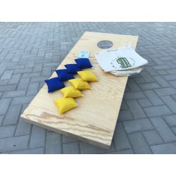 Stoa Cornhole: 1 hrací deska a 8 sáčků modrá/žlutá