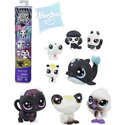 Hasbro Littlest Pet Shop Černobílý set 8 ks zvířátek