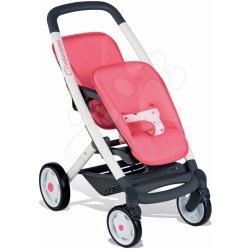 Smoby k pro dvě panenky Trio Pastel Maxi Cosi & Quinny 253298 růžový