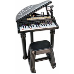 Bontempi Dětské elektronické Grand piano se stoličkou a mikrofonem