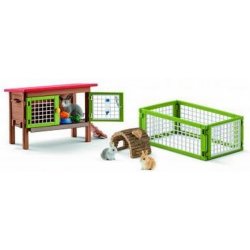 Schleich 42420 set králíkárna se zvířátky a příslušenstvím