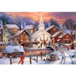 CASTORLAND Zasněžená vánoční vesnička 1000 dílků