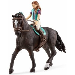 Schleich 42413 Hnědovláska Lisa na hanoverském valachu