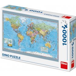 Dino Politická mapa světa 1000 dílků