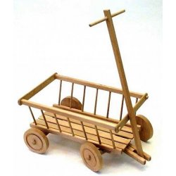 Hračky Rydlo dřevěný vozík pro děti žebřiňák malý 58x35x25 cm