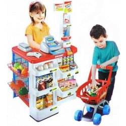 Doris dětský obchod supermarket s vozíkem a pokladnou