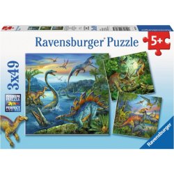 Ravensburger Dinosauři 3x49 147 dílků
