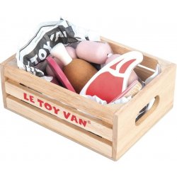 Le Toy Van maso a masné výrobky v dřevěné bedničce