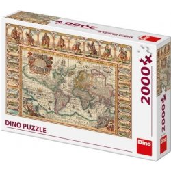 Dino Historická mapa světa 2000 dílků