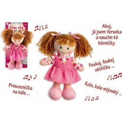 Teddies Panenka Verunka hadrová plyš česky mluvící na kartě