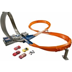 Mattel Hot Wheels závodní dráha osmička se 6 autíčky