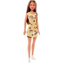 Mattel Barbie v šatech žluté s obrázky