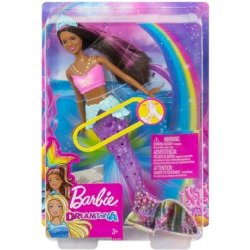 Mattel Barbie SVÍTÍCÍ MOŘSKÁ PANNA S POHYBLIVÝM OCASEM ČERNOŠKA