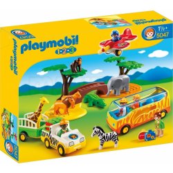 Playmobil 5047 case s animals of the savanna, guards and tourists