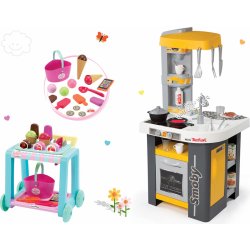 Smoby Set kuchyňka Tefal Studio s automatem na sodu a vozík se zmrzlinou Délices