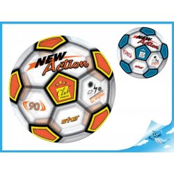 Míč 23cm transparentní design fotbal 2 druhy