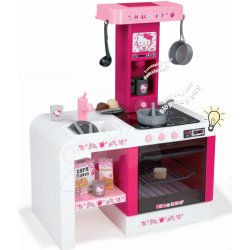 SMOBY 24371 Hello Kitty kuchyňka Cheftronic elektrická so zvukem a světlem s 19 doplňky tmavě růžová