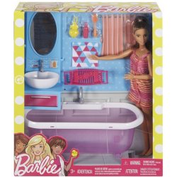 Mattel Barbie Nábytek a panenka Koupelna