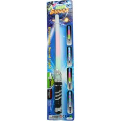 Mix hračky meč světelný plastový 47 cm na baterie na kartě světlo zvuk