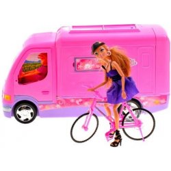 Toys24 Růžový karavan pro panenky