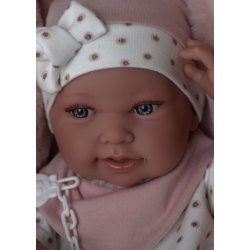 Antonio Juan Realistické miminko holčička Pipa na polštáři