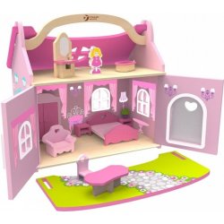 World Dřevěný domeček snů pro panenky růžový