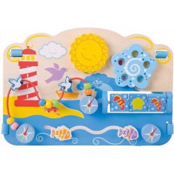 Bigjigs Toys Dřevěná motorická deska moře Toys