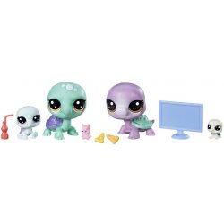 Hasbro Littlest Pet Shop Rodinné balení zvířátek Želví rodnika u televize