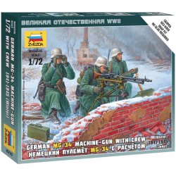Wargames WWII figurky 6210 Ger. Machinegun with Crew Winter Uniform 1:72