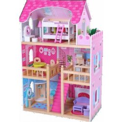 HM Studio Dům pro panenky s nábytkem 16 ks