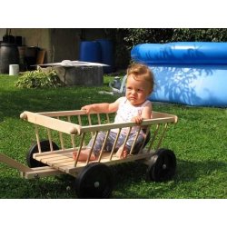 Hračky Rydlo dřevěný vozík pro děti žebřiňák střední 70x47x32 cm