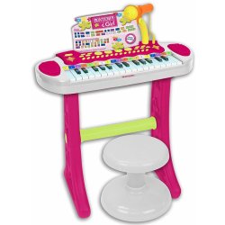 Bontempi Dětské elektronické piano se stoličkou a mikrofonem