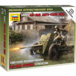 Wargames WWII figurky 6112 Soviet Gun 45mm 1:72