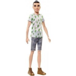 Mattel Barbie Model Ken V bílém tričku s kaktusy