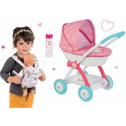 Smoby Set hlboký pre 42 cm Princezné Disney a klokanka a fľaška s mliekom Baby Nurse SM254102-3