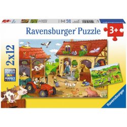 Ravensburger Práce na farmě 2v1 2x12 dílků