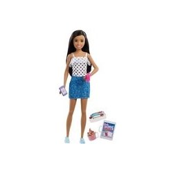 Mattel Barbie Chůva černovláska v sukni